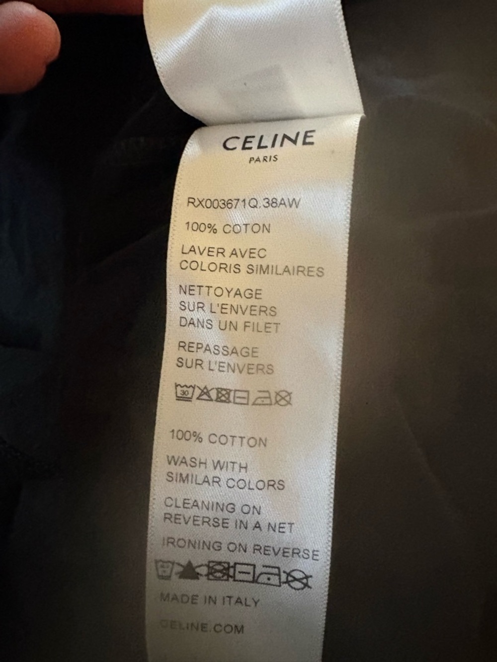 Celine Black and White Baseball-Style Tee Size XL - Picture 9 of 11